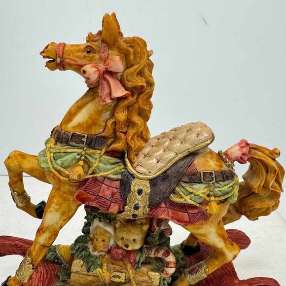 Vintage Windsor Collection Musical Rocking Horse Figurine Jingle Bells Christmas - Picture 4 of 14